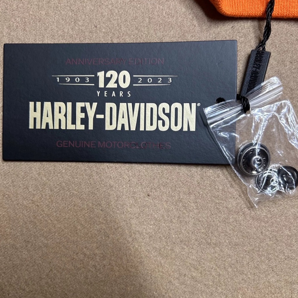 Harley-Davidson 120th Anniversary Harley Orange Bomber Jacket Womens - Picture 7 of 7
